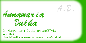 annamaria dulka business card